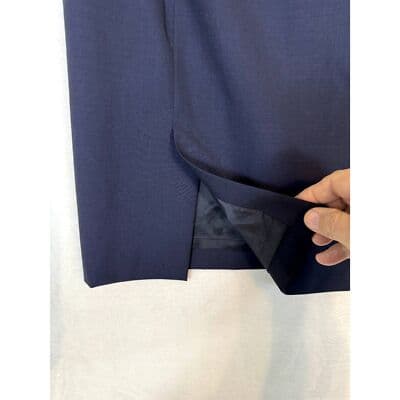 Banana Republic Navy Wool-Blend Pencil Skirt Size 8 – Side Zipper & Slit W 167 - Thumbnail 4