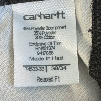 Carhartt Ripstop Pants Mens 38x34 Gray Relaxed Fit Workwear Utility Zip Pocket - Thumbnail 6