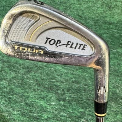 Top Flite Tour 2 Iron Mens RH S-300 Stiff Steel Silver Cavity Back Golf Club - Image 1