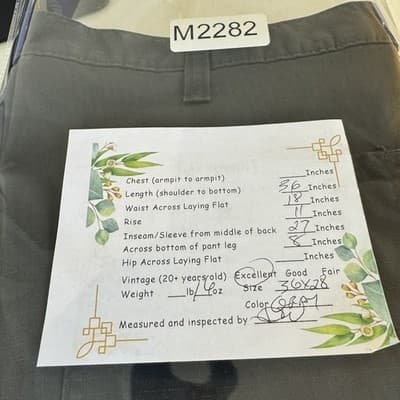 Carhartt Pants Mens 36x28 Gray Relaxed Fit Ripstop Outdoor Workwear Utility - Thumbnail 8