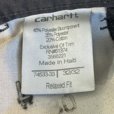 Carhartt Pants Mens 32x30 Gray Relaxed Fit Ripstop Outdoor Utility Workwear - Thumbnail 7