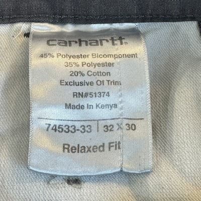 Carhartt Pants Mens 32x29 Gray Ripstop Relaxed Fit Workwear Utility Zip Pocket - Thumbnail 8