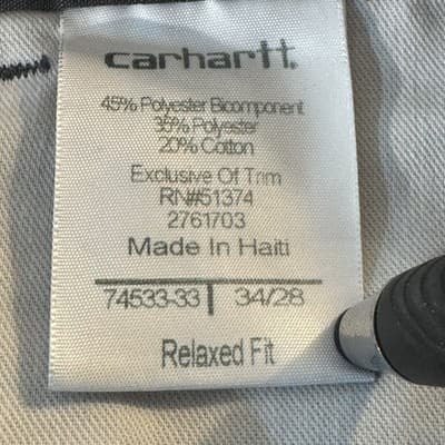 Carhartt Pants Mens 34x28 Gray Relaxed Fit Ripstop Cargo Outdoor Workwear - Thumbnail 6