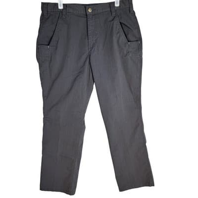 Carhartt Pants Mens 34x29 Gray Ripstop Workwear Utility Zipper Pocket Outdoor - Image 1