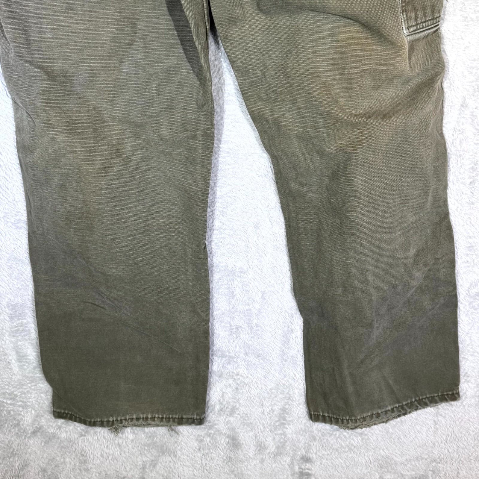 Dickies Carpenter Jeans Men’s 36x30 Green Denim Distressed Workwear Straight Leg - Thumbnail 12