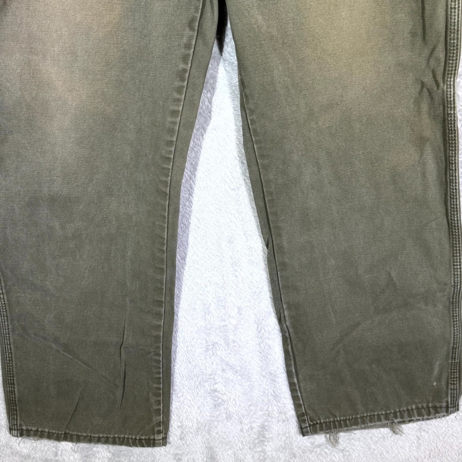 Dickies Carpenter Jeans Men’s 36x30 Green Denim Distressed Workwear Straight Leg - Thumbnail 5