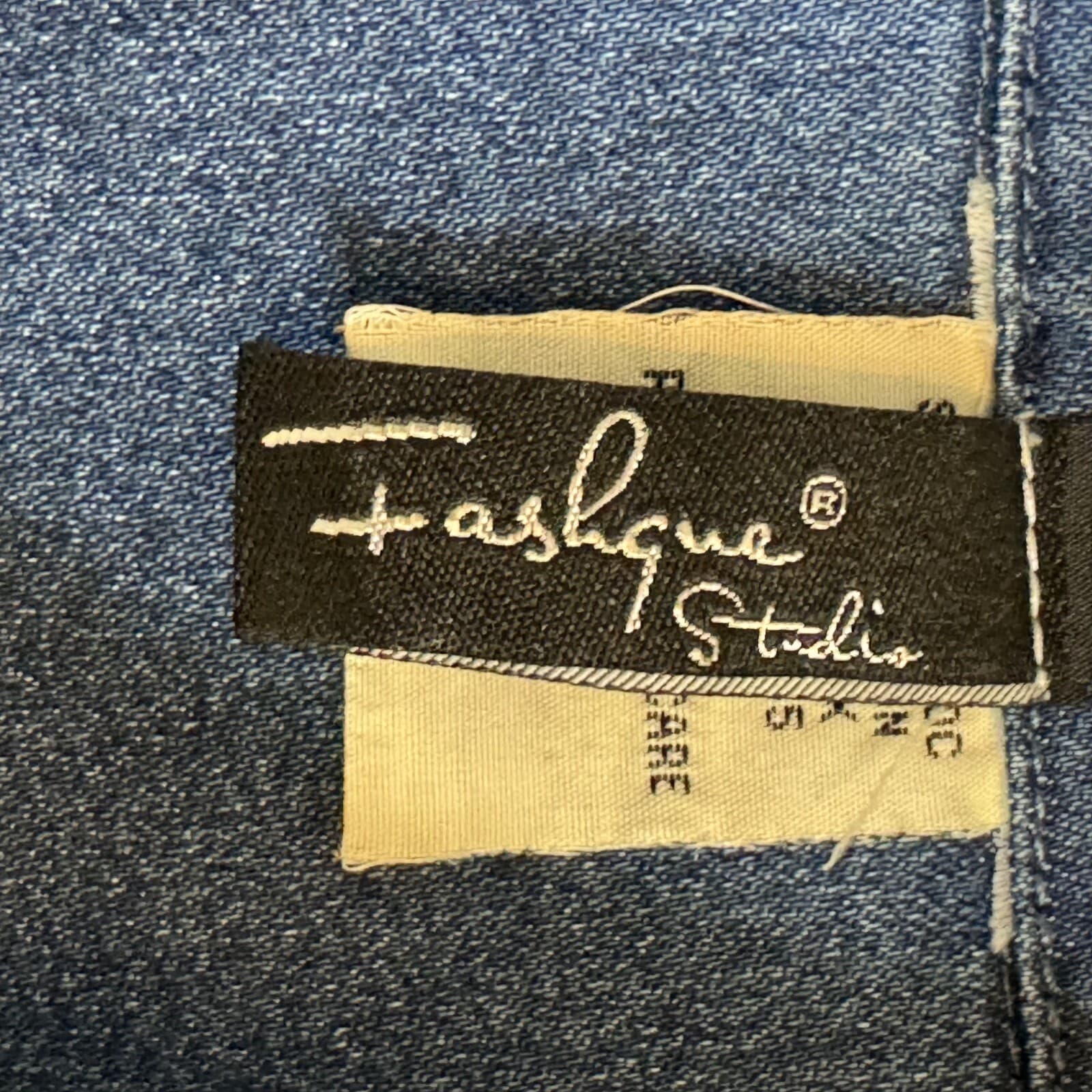 Fashque Studio Jacket Women's Medium Blue Lace Stretch Zip Up Casual Lightweight - Thumbnail 6