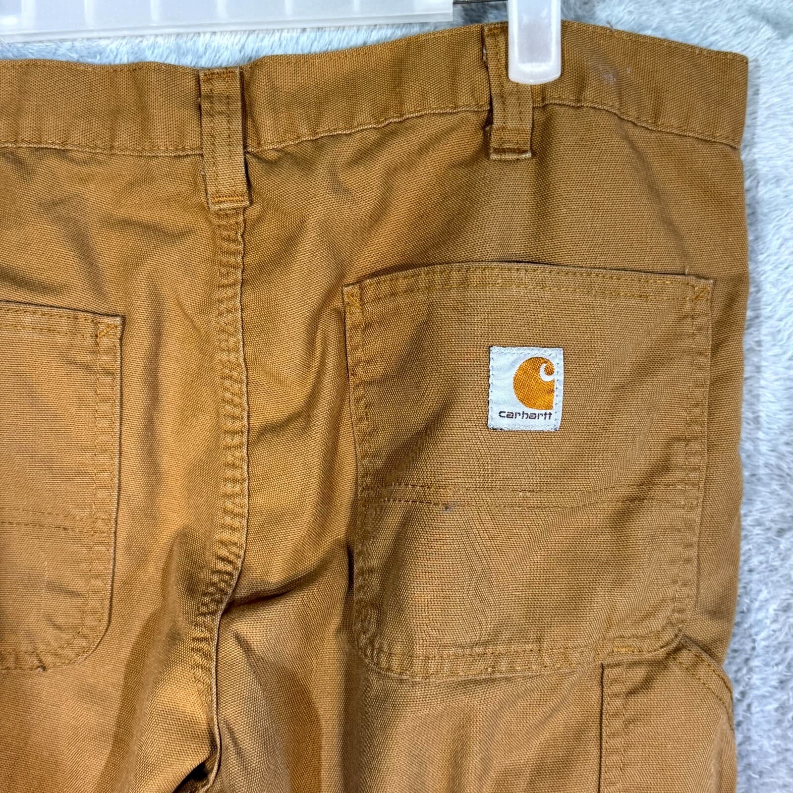 Carhartt Carpenter Pants Men’s 34x36 Brown Cotton Dungaree Fit Straight Leg - Thumbnail 9