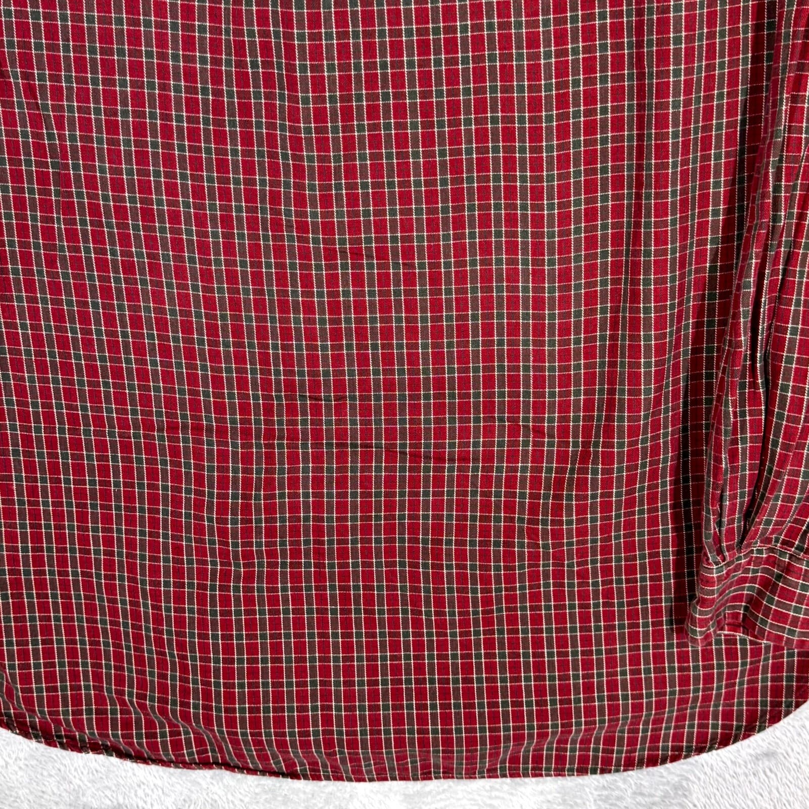 Ralph Lauren Blair Men’s Flannel Shirt XL Red Plaid 100% Cotton Button Down - Thumbnail 15