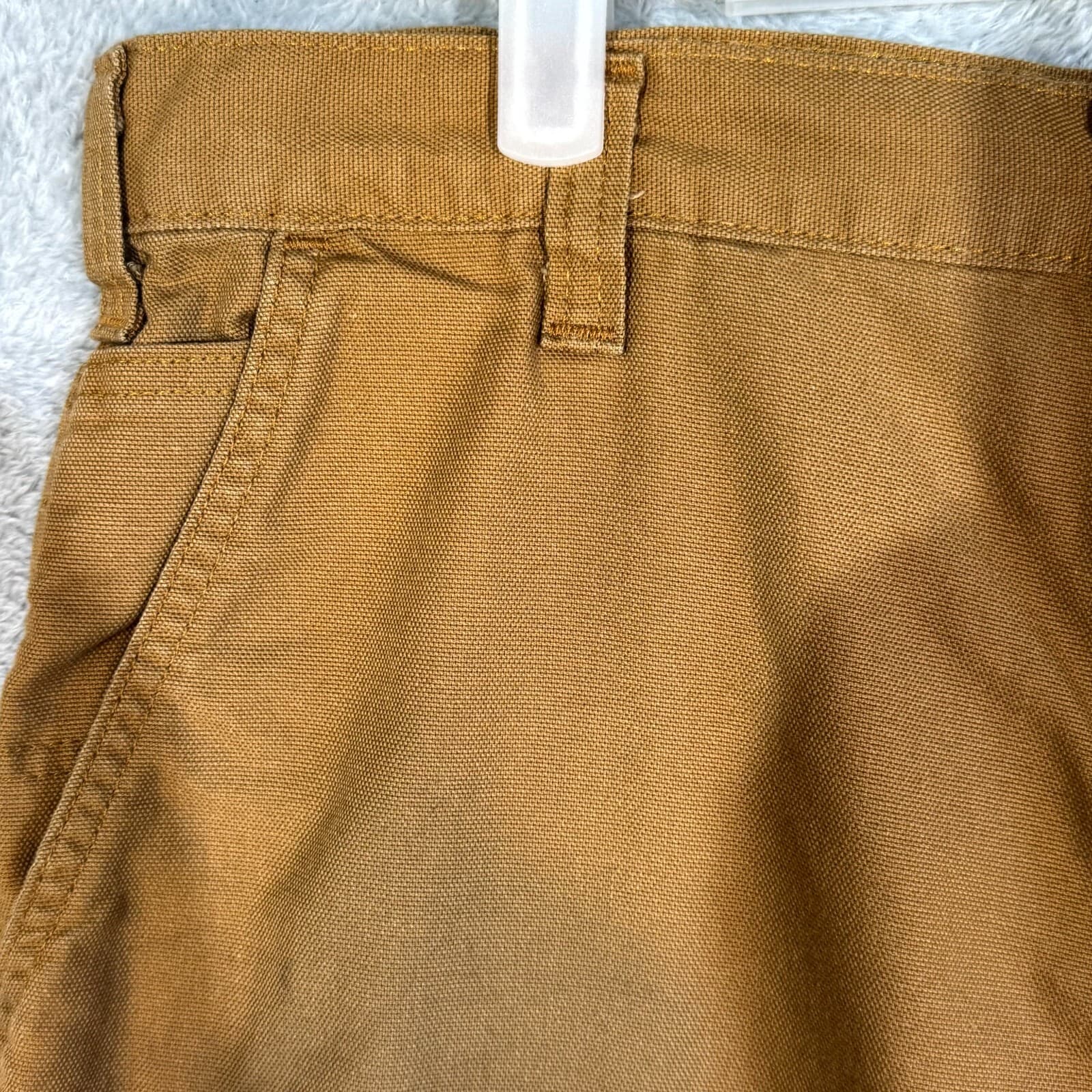 Carhartt Carpenter Pants Men’s 34x36 Brown Cotton Dungaree Fit Straight Leg - Thumbnail 3