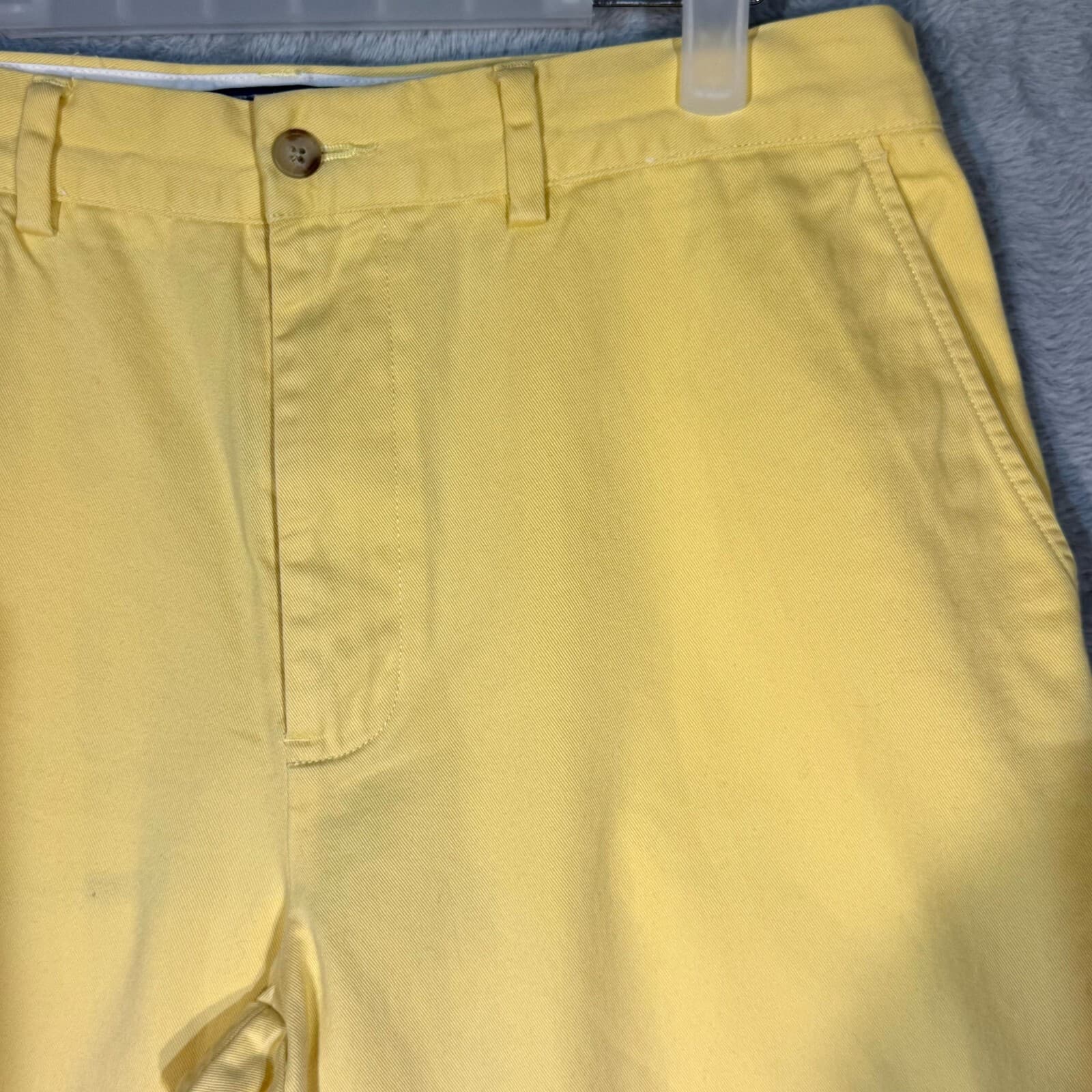 Polo Ralph Lauren Men’s Chino Pants 33x34 Yellow Flat Front Mid-Rise Cotton - Thumbnail 4