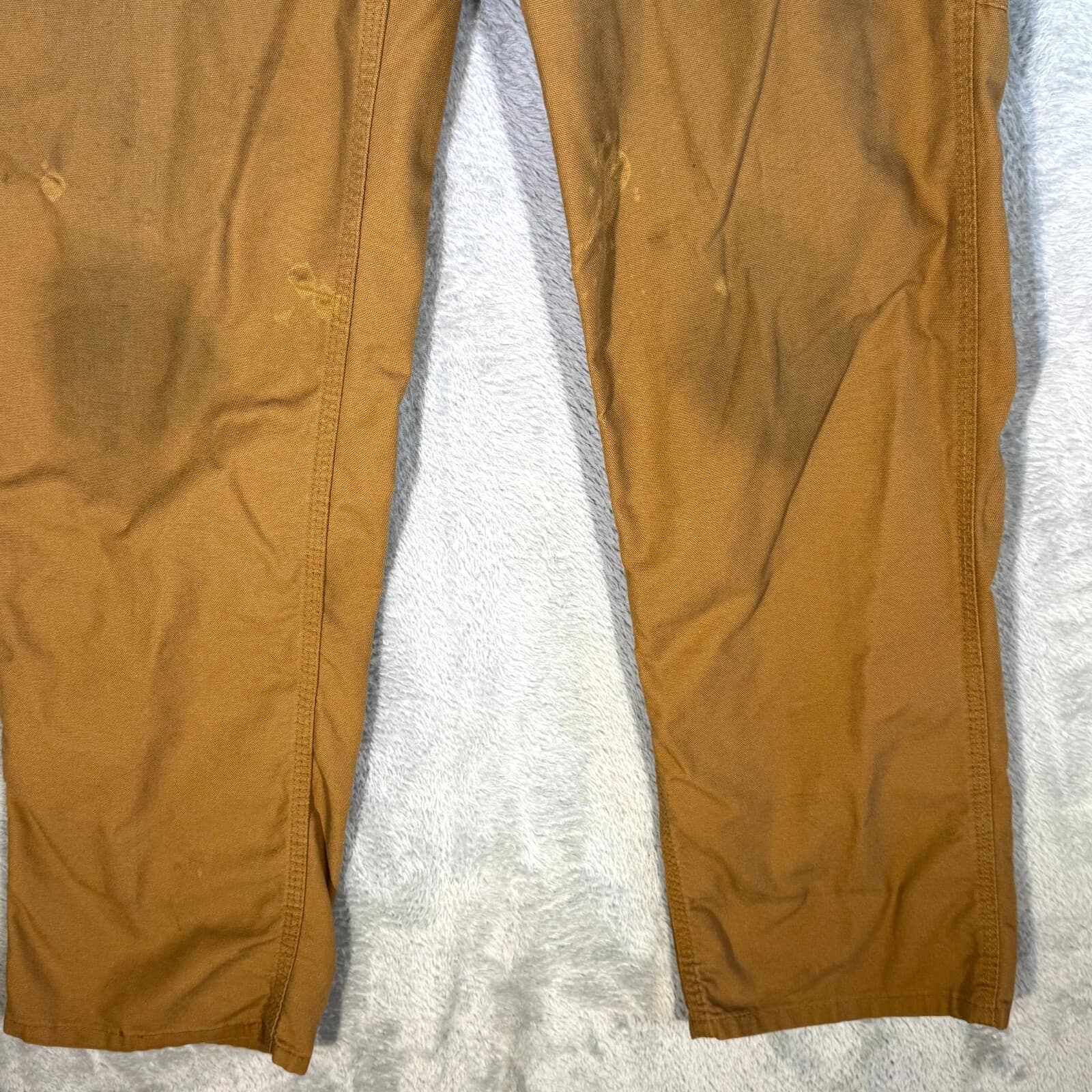 Carhartt Carpenter Pants Men’s 34x36 Brown Cotton Dungaree Fit Straight Leg - Thumbnail 7