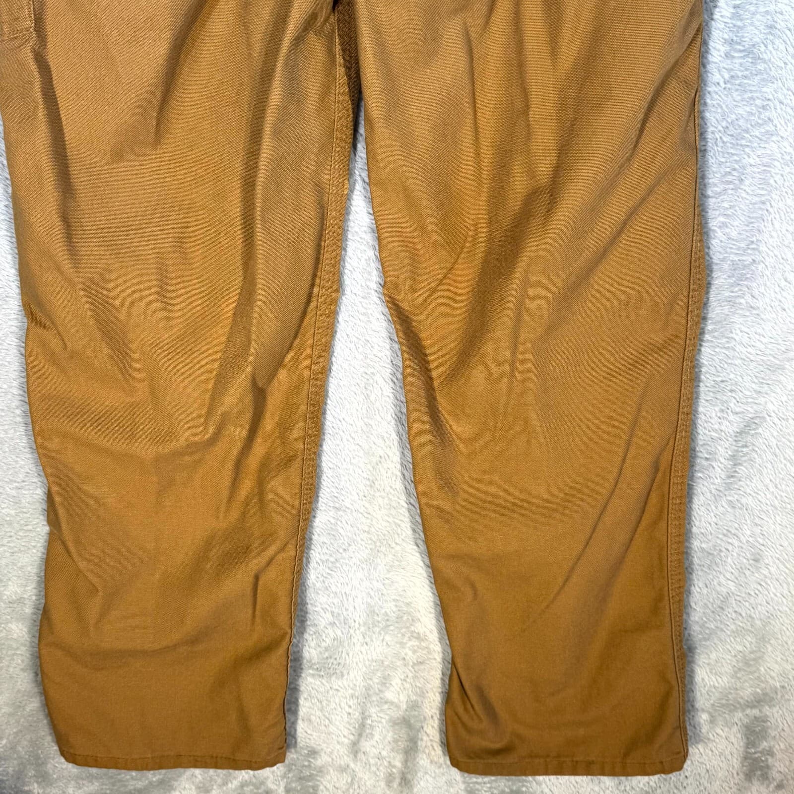 Carhartt Carpenter Pants Men’s 34x36 Brown Cotton Dungaree Fit Straight Leg - Thumbnail 10