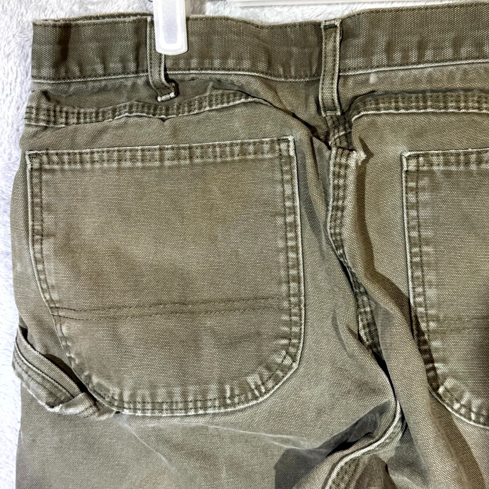 Dickies Carpenter Jeans Men’s 36x30 Green Denim Distressed Workwear Straight Leg - Thumbnail 8