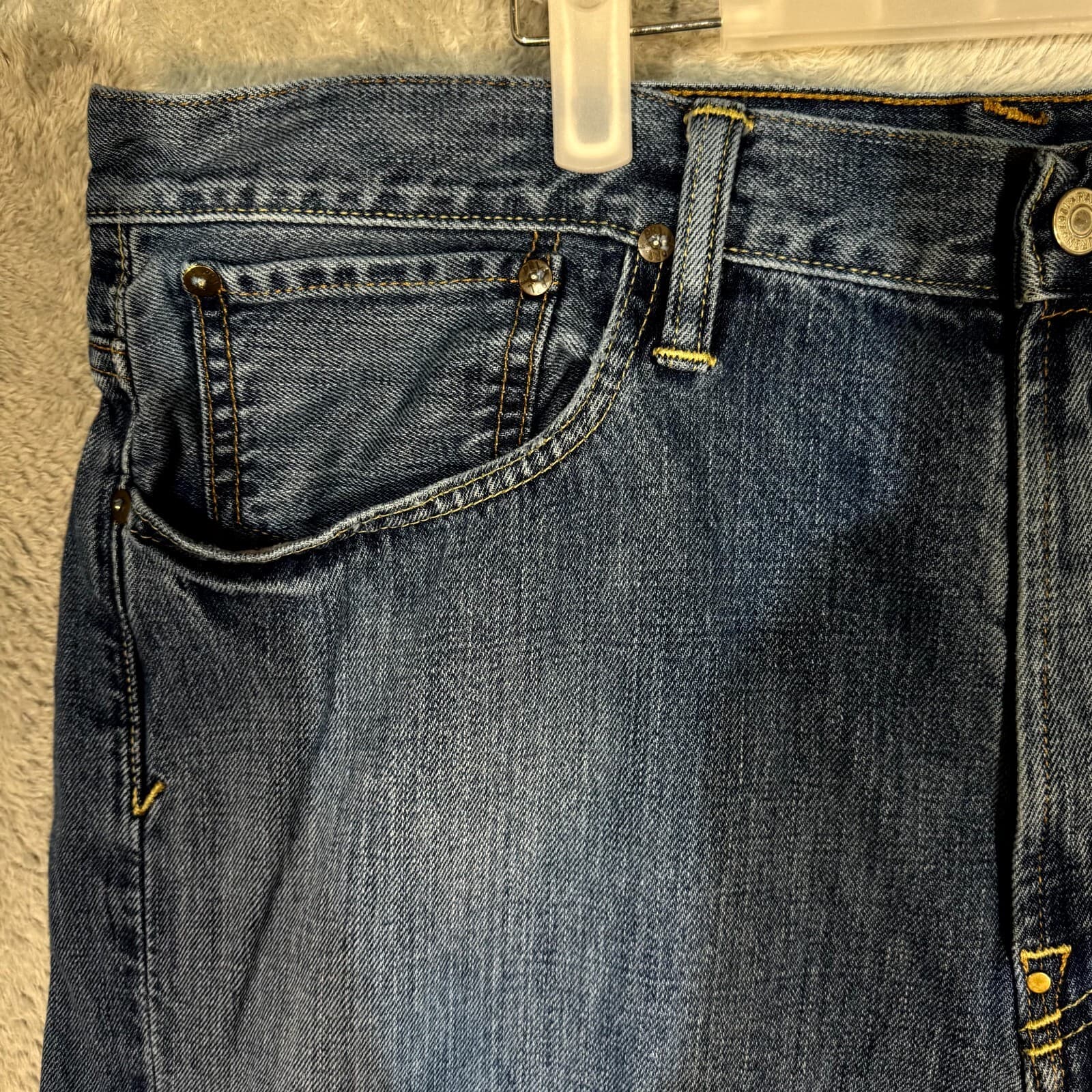 Polo Ralph Lauren Men’s Jeans 36x30 Blue Denim Vintage Classic Straight Leg - Thumbnail 3