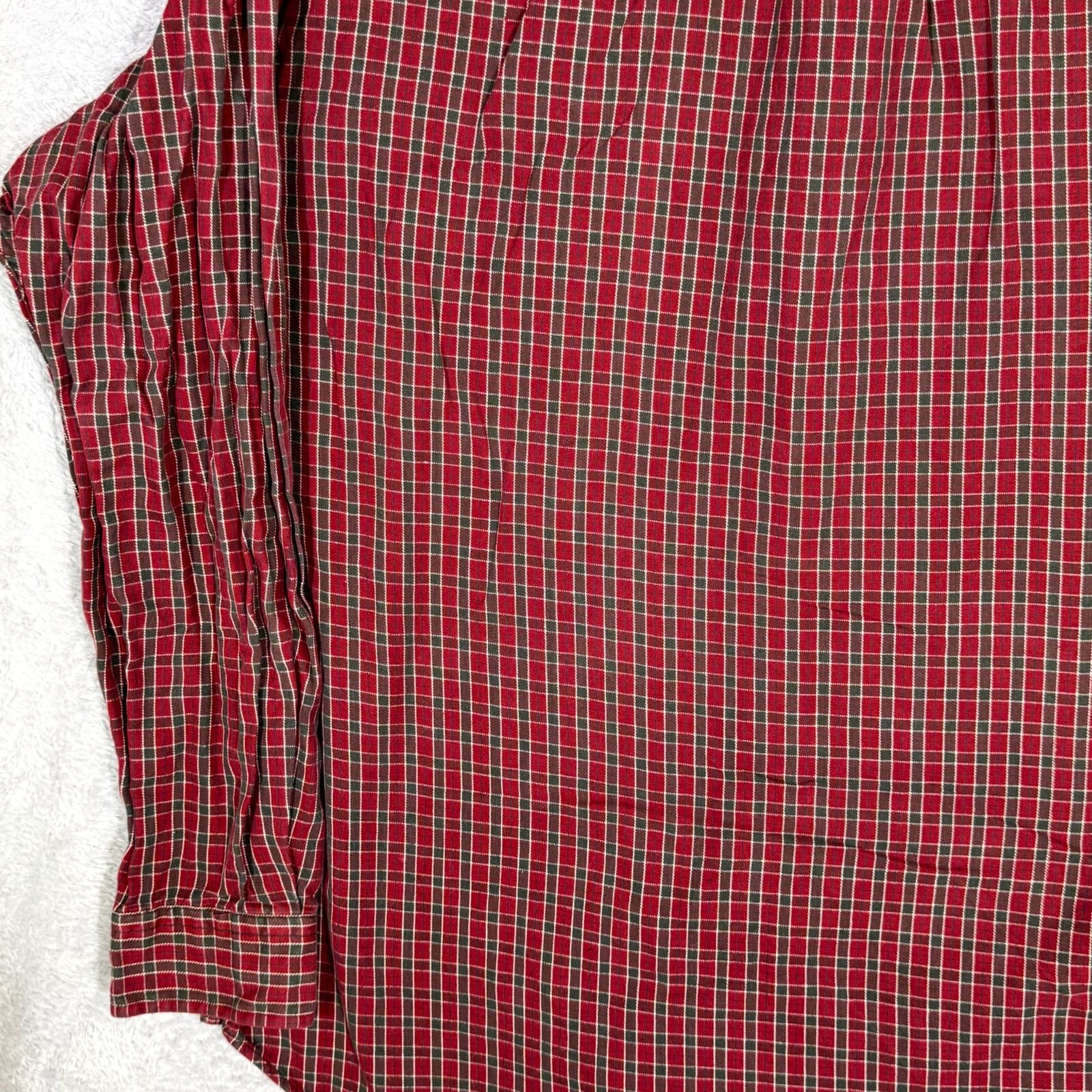 Ralph Lauren Blair Men’s Flannel Shirt XL Red Plaid 100% Cotton Button Down - Thumbnail 12