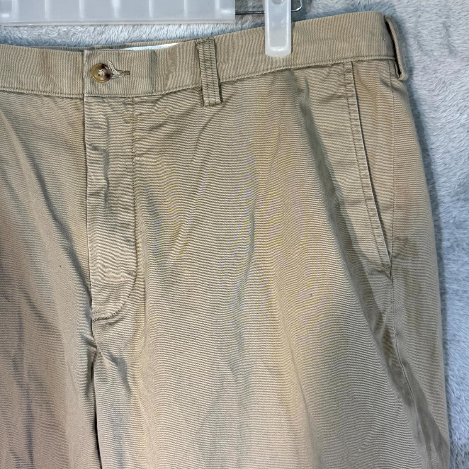 Polo Ralph Lauren Men’s Chino Pants 38x30 Beige Cotton Mid-Rise Flat Front - Thumbnail 4