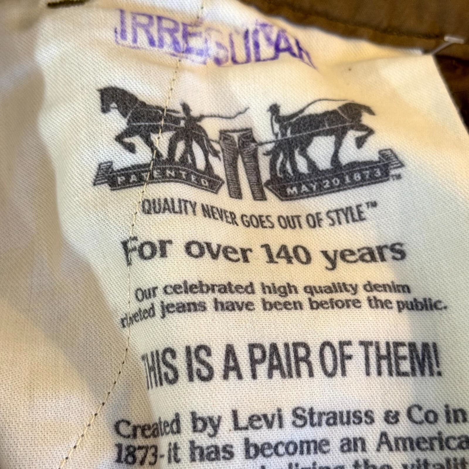 Levis Mens Carrier Cargo Shorts 40 Tan Loose Fit Mid Rise Flat Front - Thumbnail 12