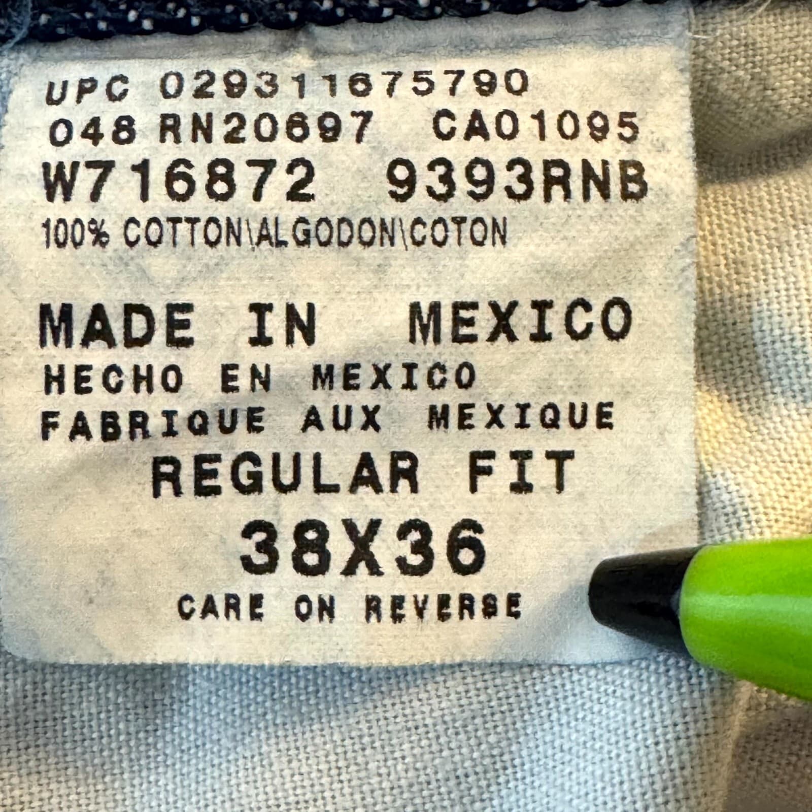 Dickies Men’s Jeans 38x36 Blue Denim 100% Cotton Regular Fit Straight Leg - Thumbnail 12