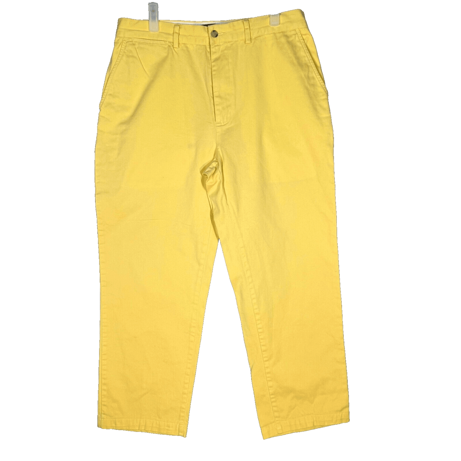 Polo Ralph Lauren Men’s Chino Pants 33x34 Yellow Flat Front Mid-Rise Cotton - Image 1