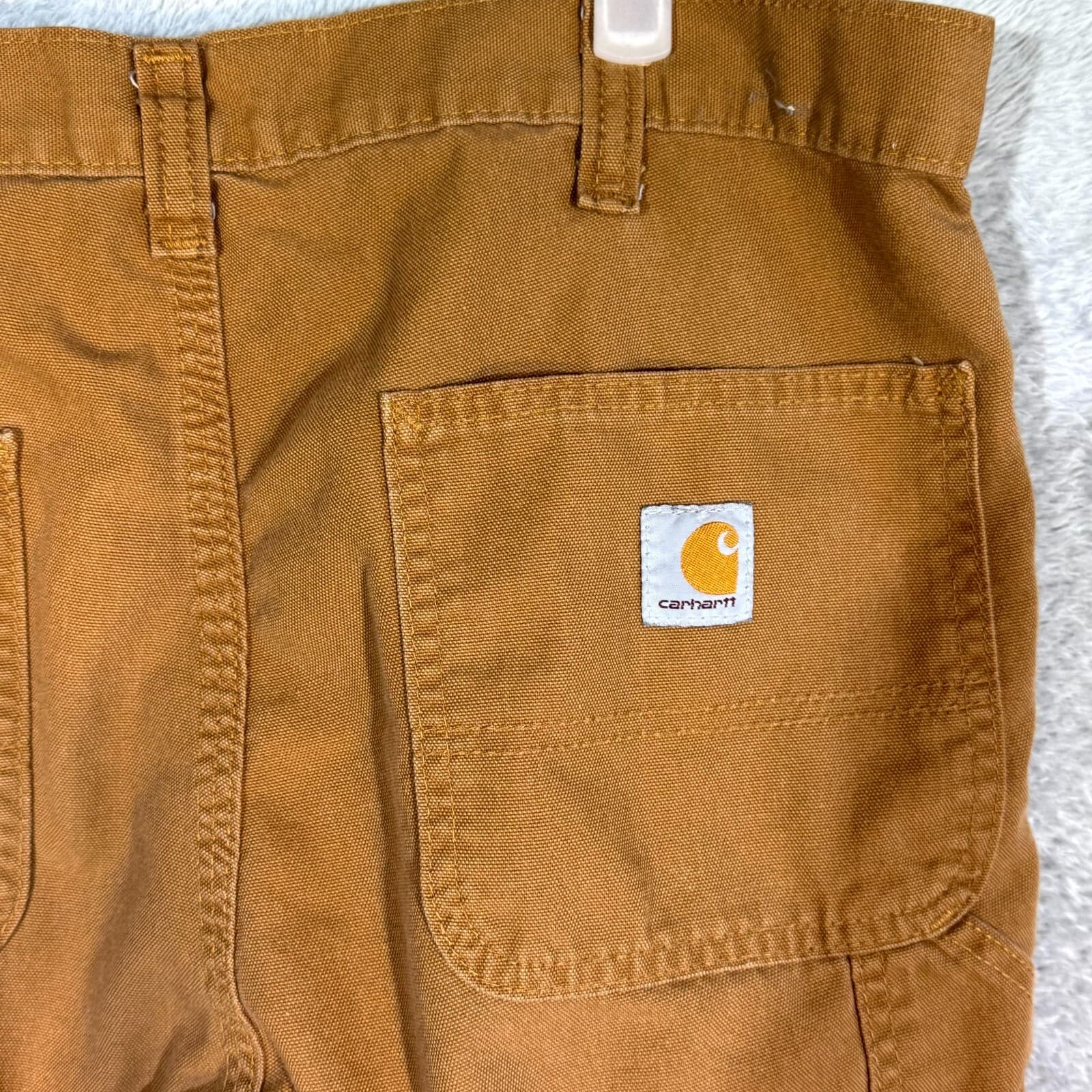 Carhartt Carpenter Pants Men 34x34 Brown Cotton Dungaree Fit Straight Leg - Thumbnail 9