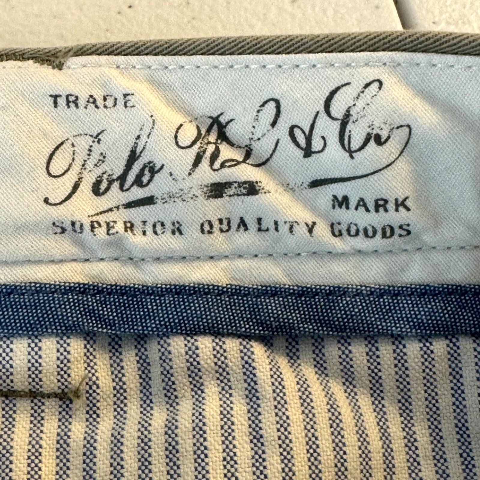 Polo Ralph Lauren Men’s Chino Pants 38x30 Beige Cotton Mid-Rise Flat Front - Thumbnail 11