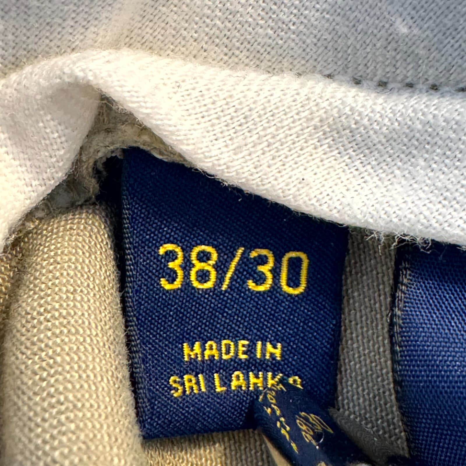 Polo Ralph Lauren Men’s Chino Pants 38x30 Beige Cotton Mid-Rise Flat Front - Thumbnail 13