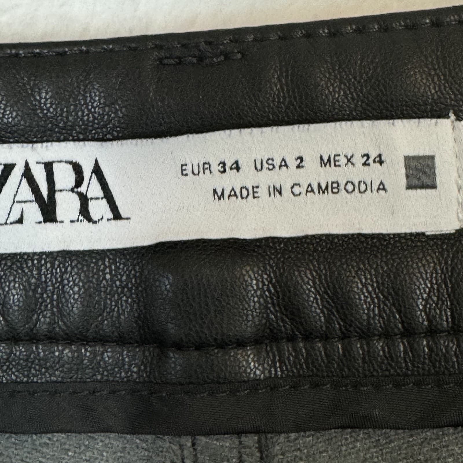 ZARA Women’s Black Faux-Leather High‑Rise Skinny Pants, Size 2 – 5-Pocket W390 - Thumbnail 12