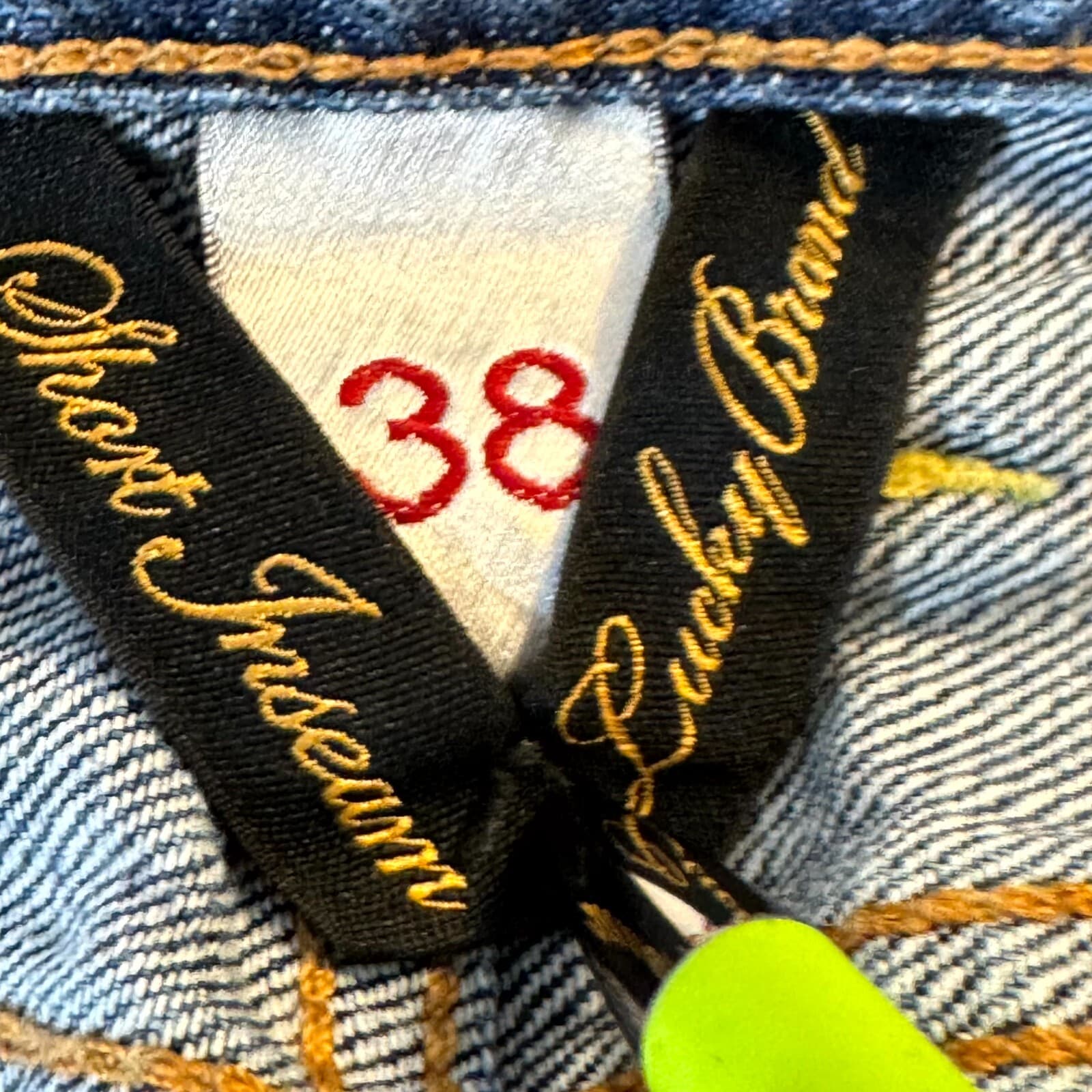 Vintage Lucky Brand 361 Jeans Men 38 Blue Denim Straight Leg 5-Pocket - Thumbnail 14