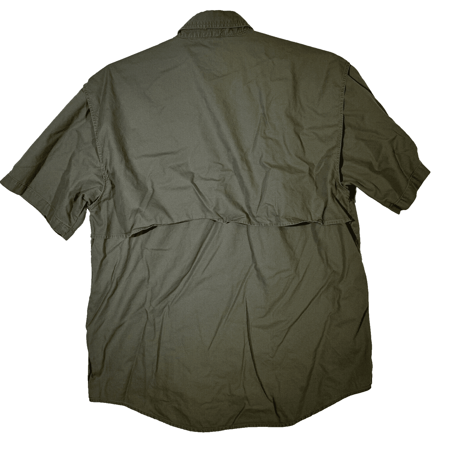 Reel Legends Shirt Men's Large Vented Fishing Outdoor Short Sleeve Nylon Green - Thumbnail 2