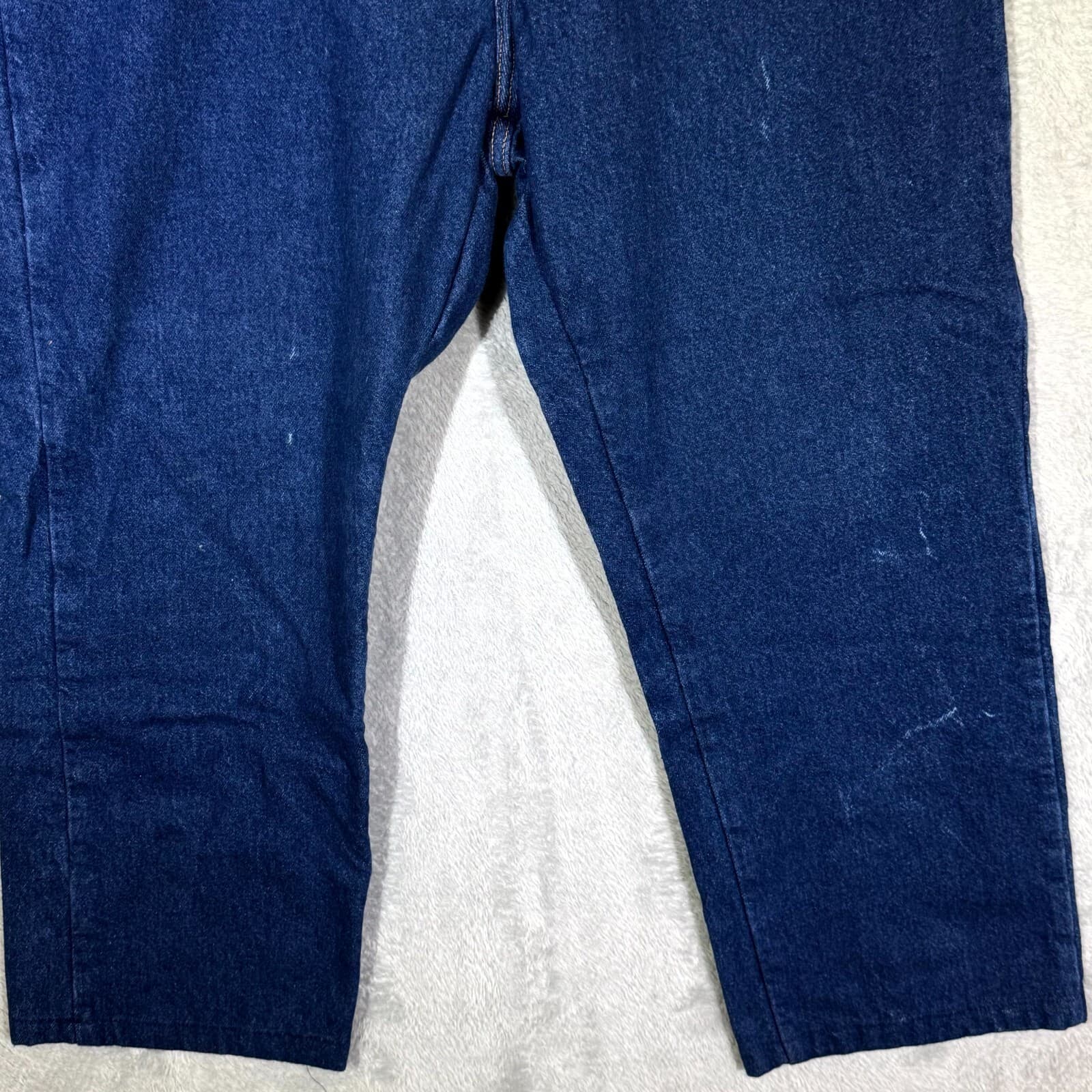 Dickies Jeans Mens 40x30 Blue Denim Flannel Lined Plaid High Rise Straight Leg - Thumbnail 5