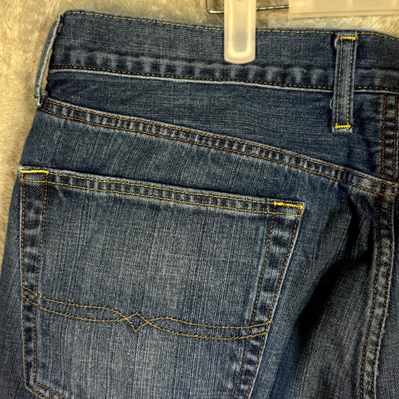 Vintage Lucky Brand 361 Jeans Men 38 Blue Denim Straight Leg 5-Pocket - Thumbnail 6