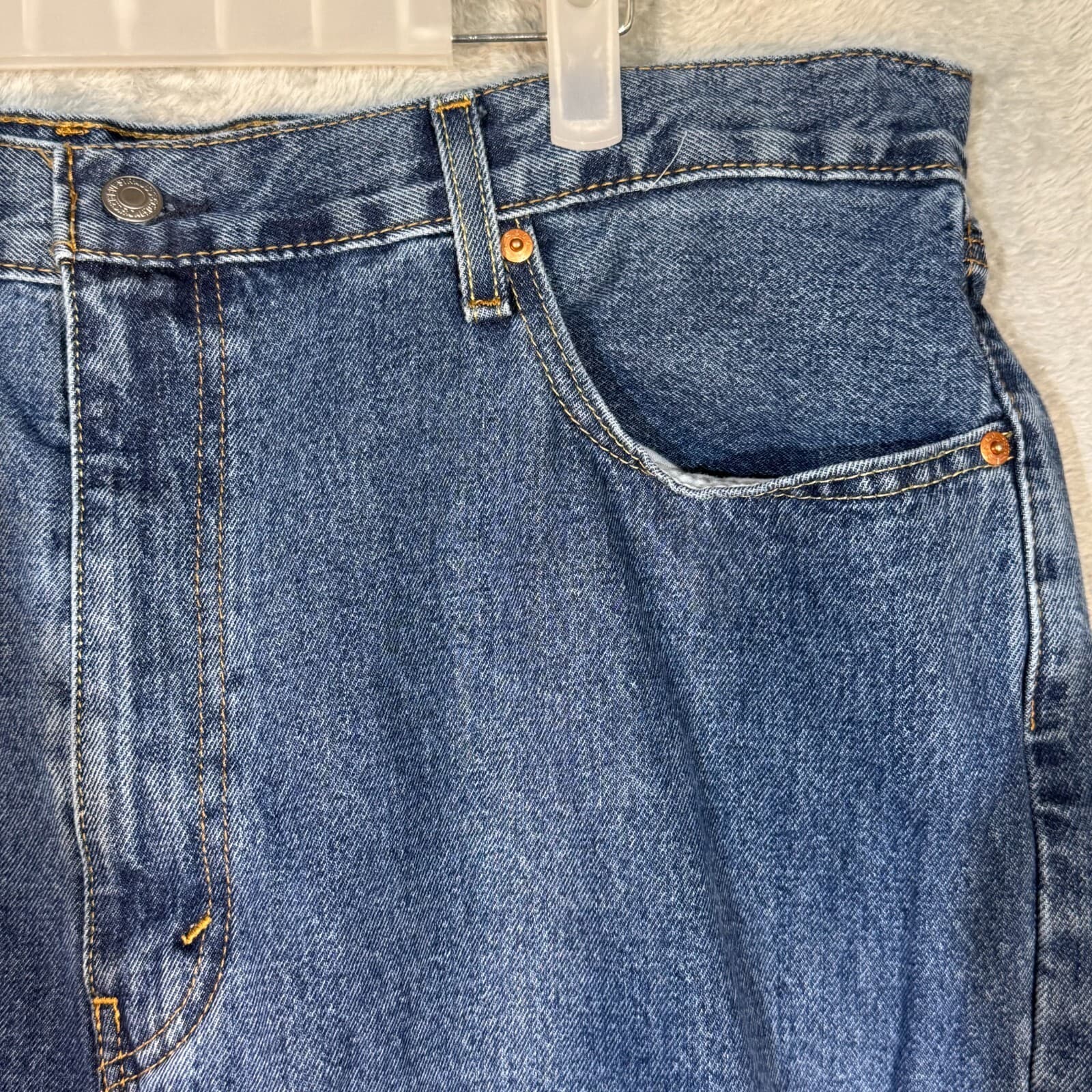 Levi’s 550 Men’s Jeans 42x30 Blue Denim Medium Wash Relaxed Fit - Thumbnail 4