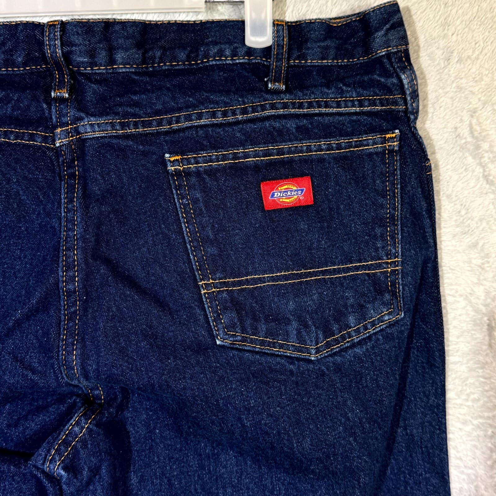 Dickies Men’s Jeans 38x36 Blue Denim 100% Cotton Regular Fit Straight Leg - Thumbnail 7