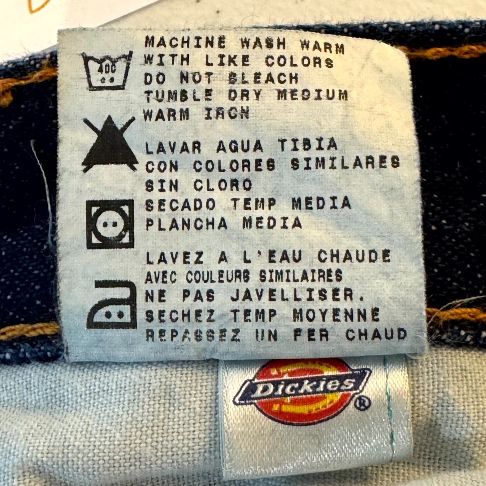 Dickies Men’s Jeans 38x36 Blue Denim 100% Cotton Regular Fit Straight Leg - Thumbnail 11