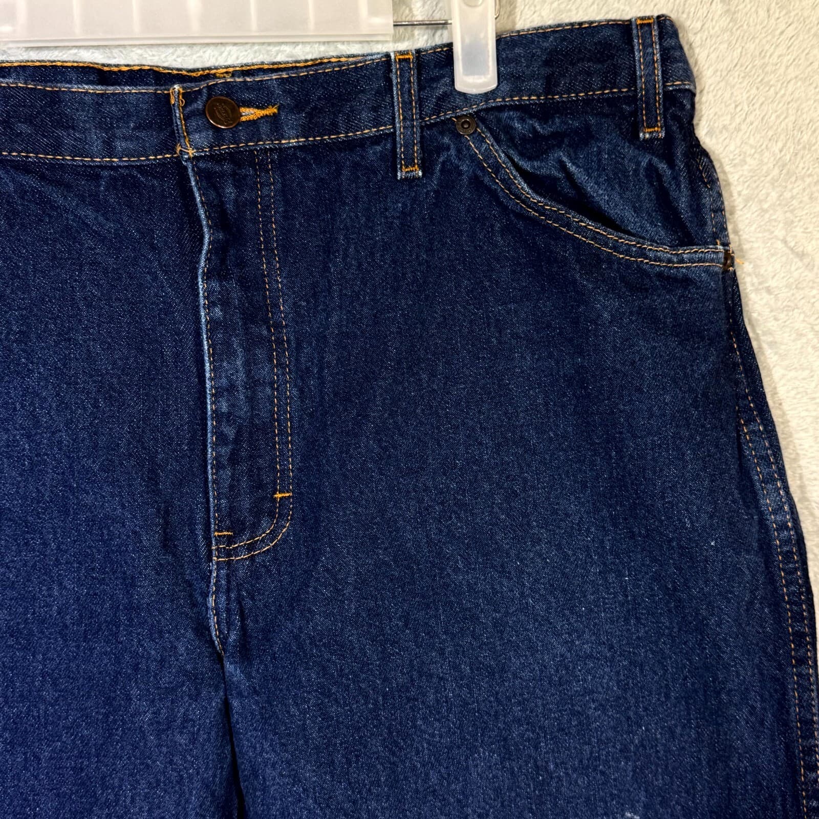 Dickies Men’s Jeans 38x36 Blue Denim 100% Cotton Regular Fit Straight Leg - Thumbnail 4