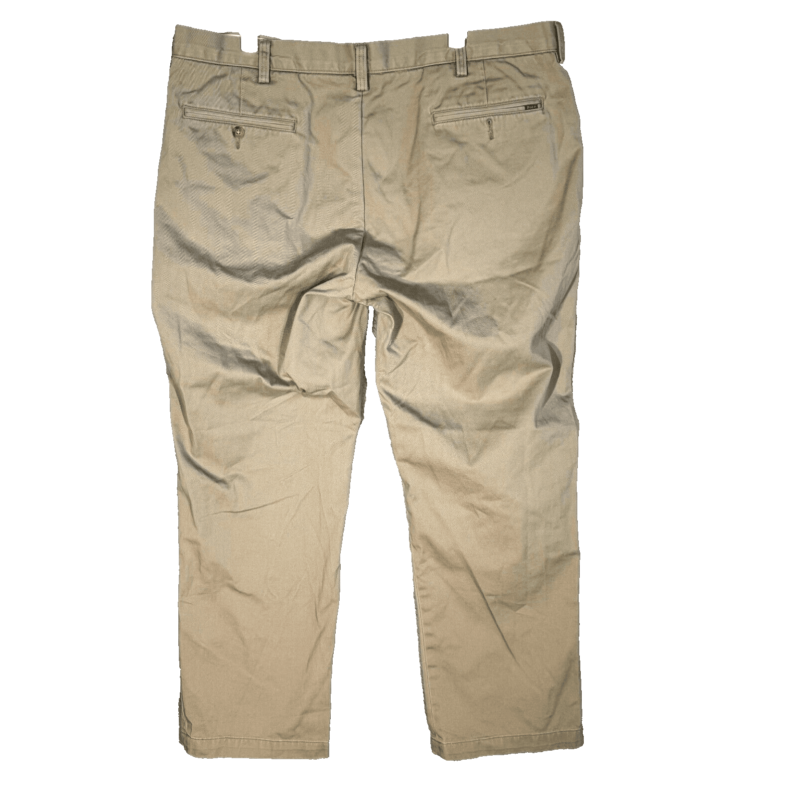Polo Ralph Lauren Men’s Chino Pants 38x30 Beige Cotton Mid-Rise Flat Front - Thumbnail 2