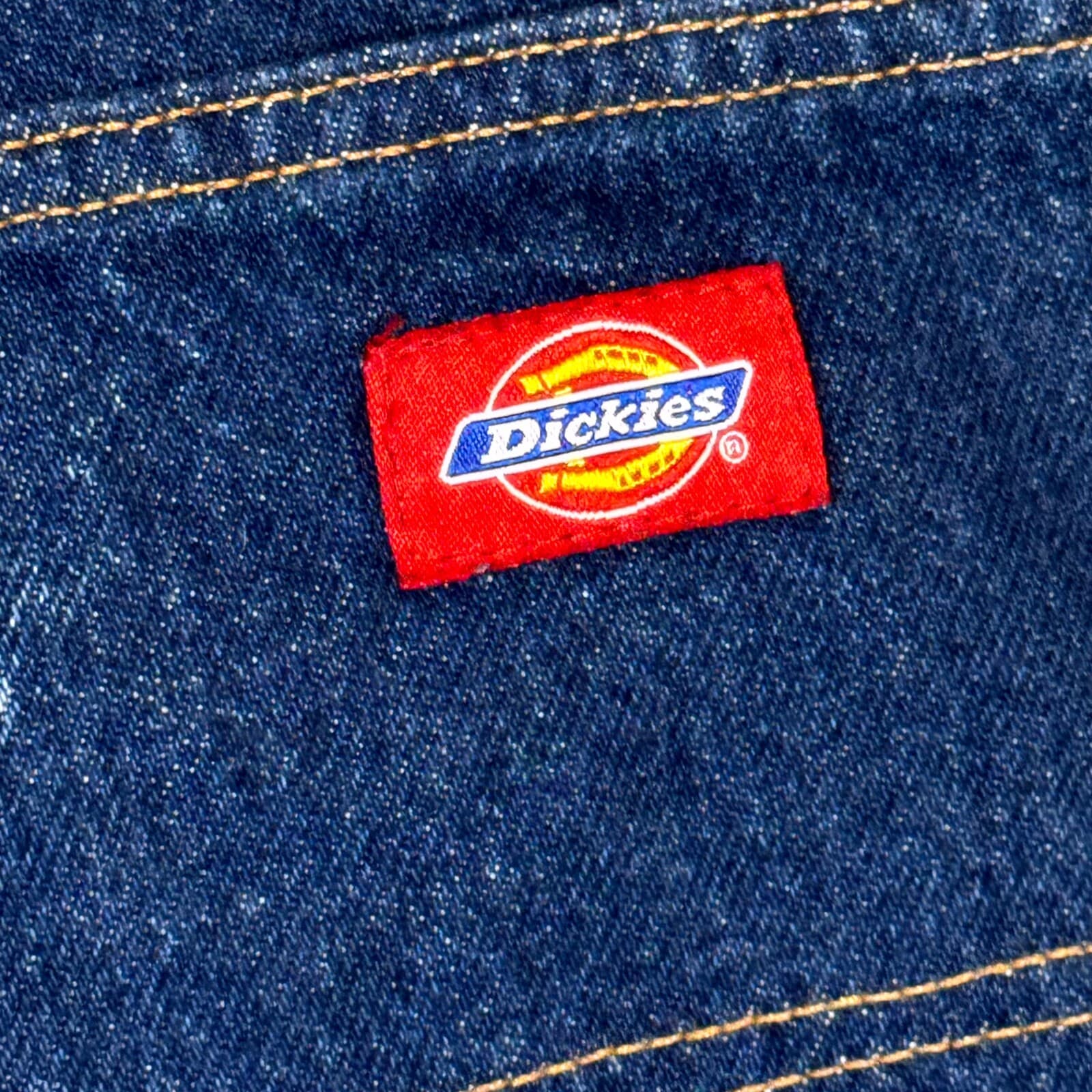 Dickies Jeans Mens 40x30 Blue Denim Flannel Lined Plaid High Rise Straight Leg - Thumbnail 8