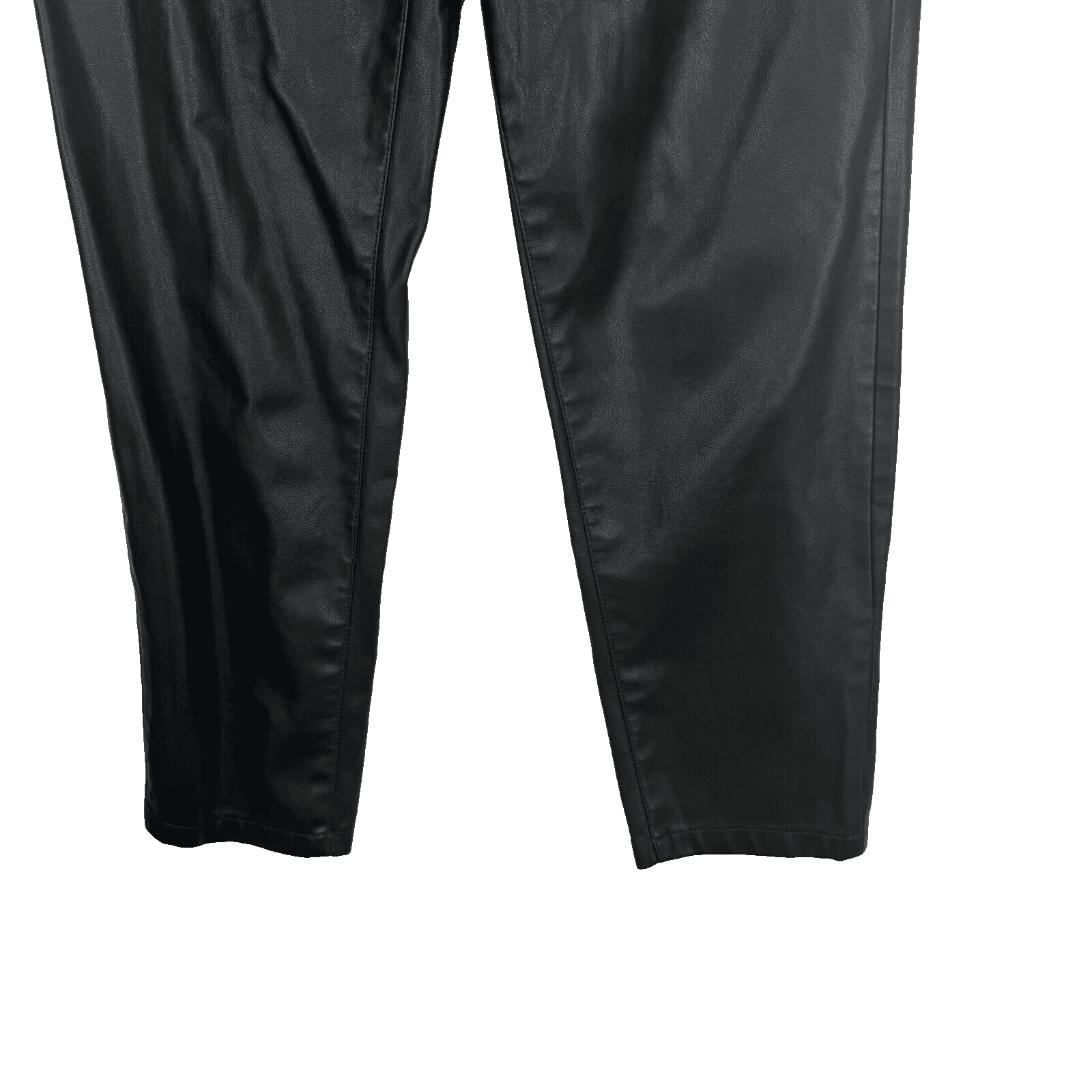 ZARA Women’s Black Faux-Leather High‑Rise Skinny Pants, Size 2 – 5-Pocket W390 - Thumbnail 4