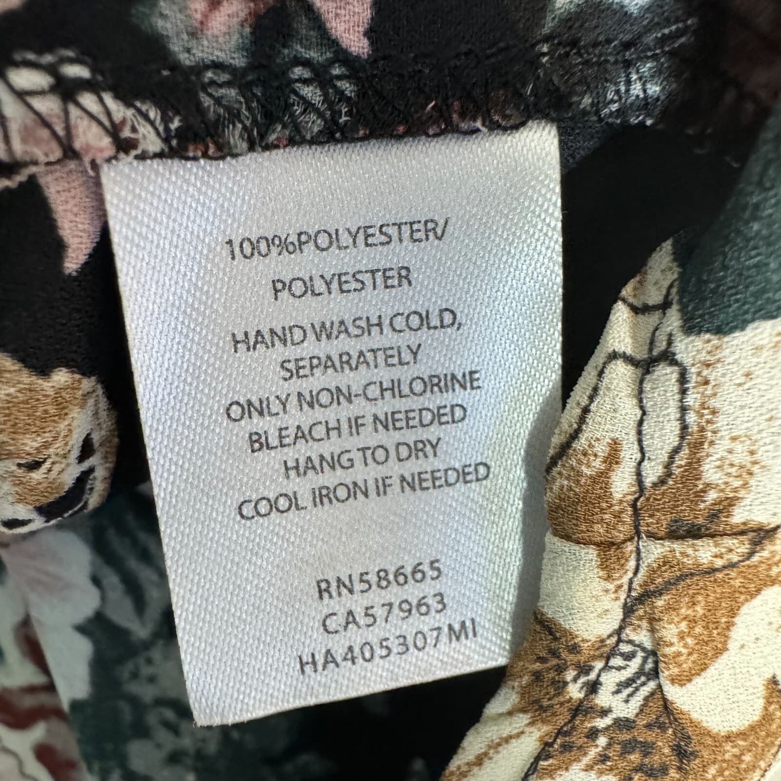 Halogen Women’s Multicolor Floral Cap‑Sleeve Blouse XS Lightweight Polyest W275 - Thumbnail 5