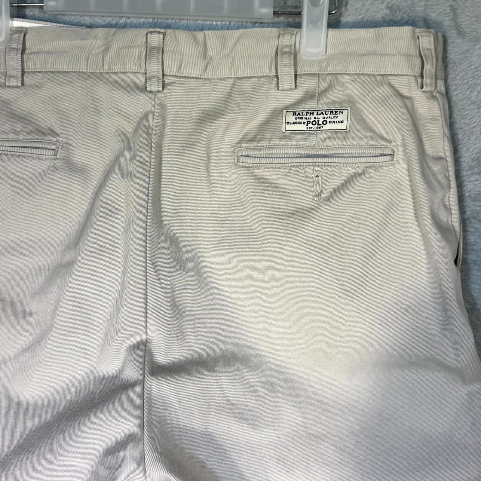 Polo Ralph Lauren Men’s Prospect Pants 36x29 Beige Flat Front Mid-Rise Cotton - Thumbnail 7