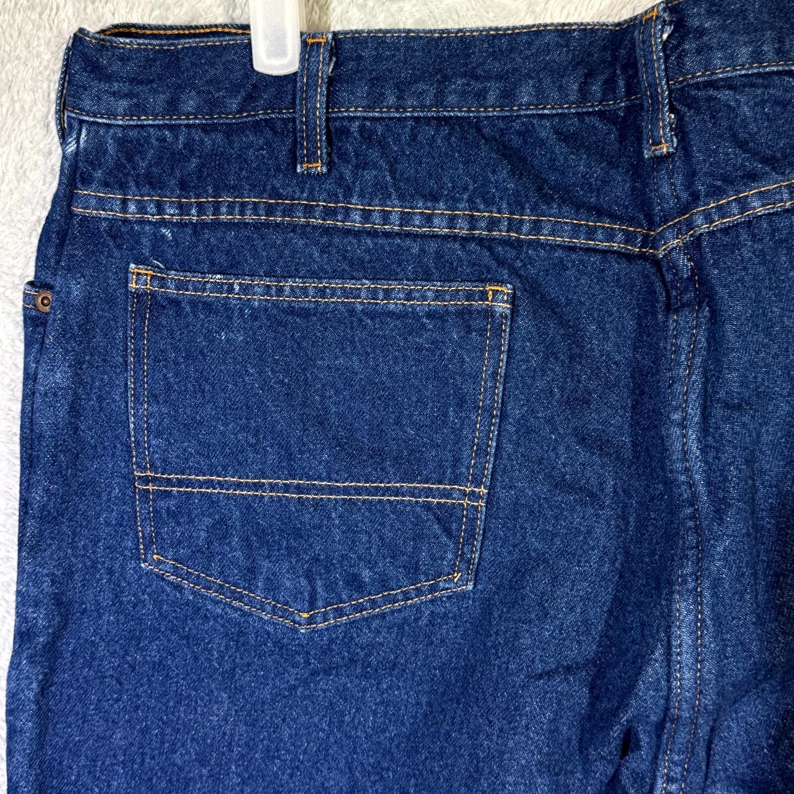 Dickies Jeans Mens 40x30 Blue Denim Flannel Lined Plaid High Rise Straight Leg - Thumbnail 6
