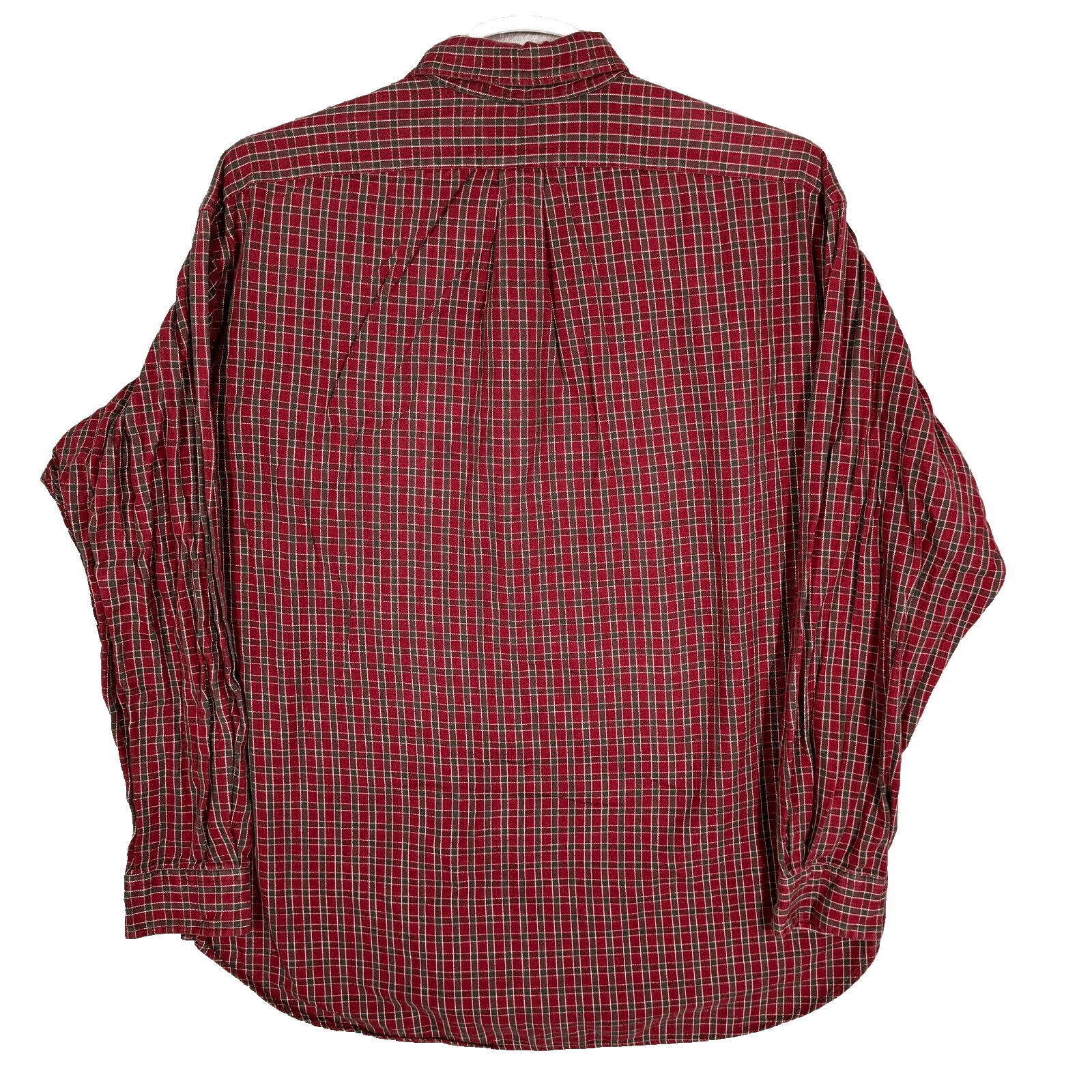 Ralph Lauren Blair Men’s Flannel Shirt XL Red Plaid 100% Cotton Button Down - Thumbnail 2