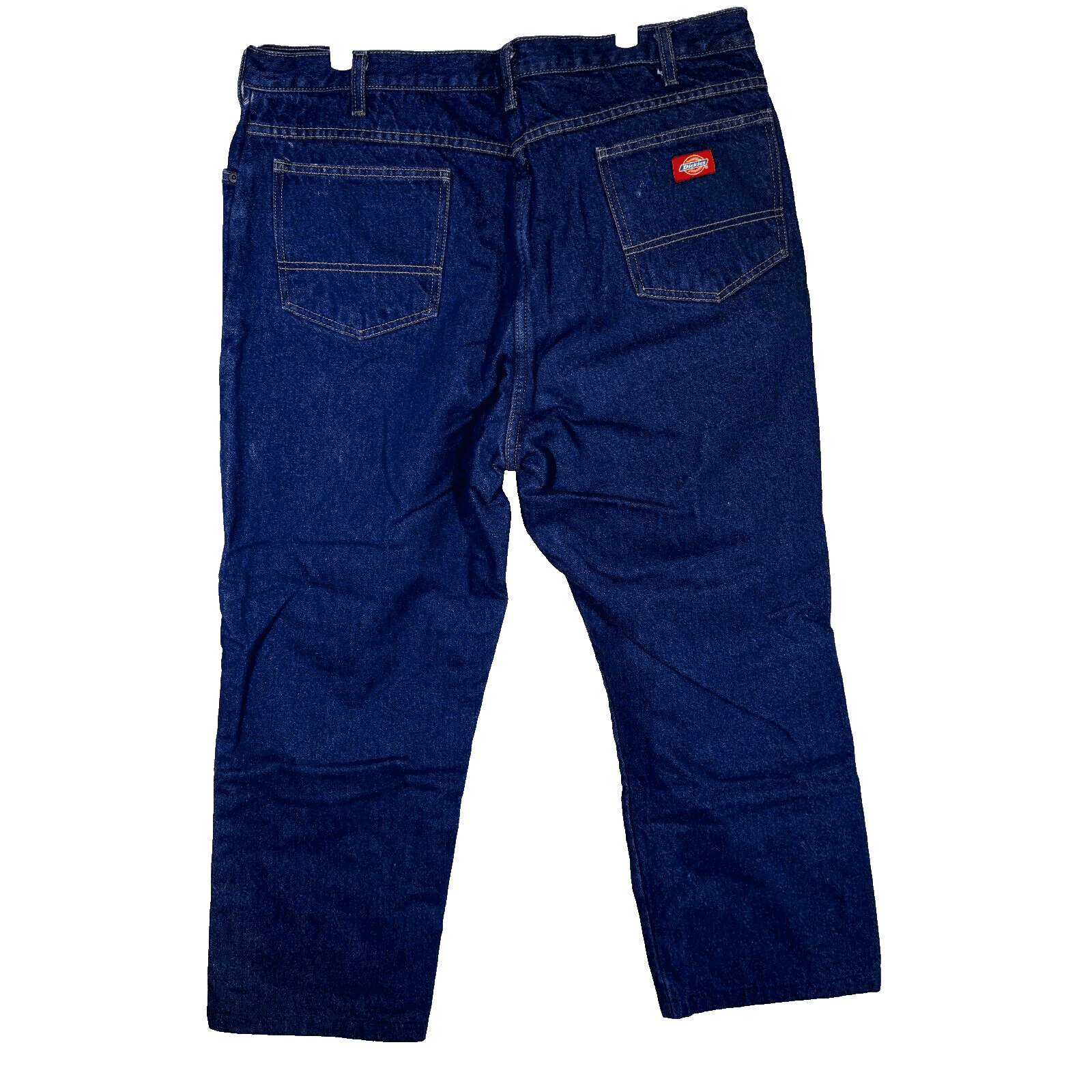 Dickies Jeans Mens 40x30 Blue Denim Flannel Lined Plaid High Rise Straight Leg - Thumbnail 2