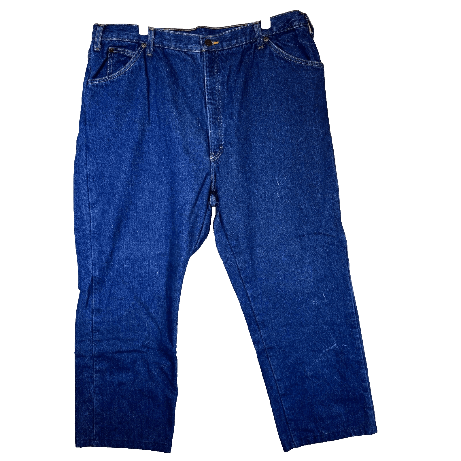 Dickies Jeans Mens 40x30 Blue Denim Flannel Lined Plaid High Rise Straight Leg - Image 1