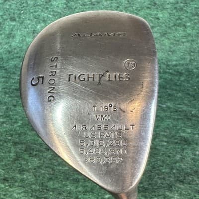 Vintage Adams Tight Lies Strong 5 Fairway Wood 19° Mens RH VMI Graphite Silver - Image 1