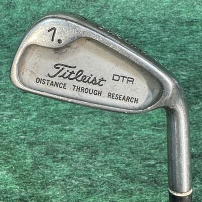Vintage Titleist DTR 1 Iron Mens RH True Temper Steel Silver Distance Research - Image 1