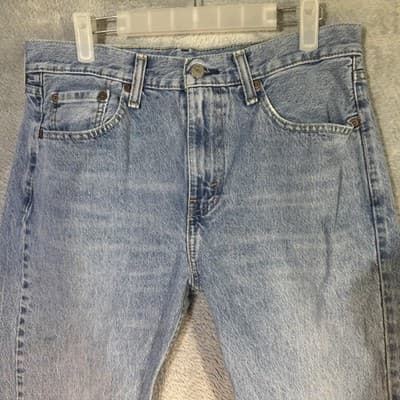 Levis 510 Jeans Mens 30x29 (32x30) Light Wash Blue Skinny Mid Rise Stretch Denim - Thumbnail 3