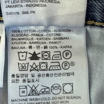 Levis 505 Jeans Mens 40x30 Blue Denim Straight Leg Classic Fit Medium Wash - Thumbnail 6