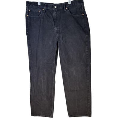 Levis 550 Jeans Mens 40x32 Black Relaxed Fit Tapered Leg Denim Pants Classic - Image 1